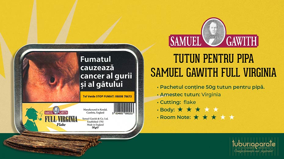 Tutun pentru Pipa Samuel Gawith Full Virginia 50g Tutun pentru Pipa Samuel Gawith Full Virginia 50g